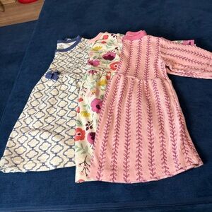 Set of 3 | 9-12 month Touched by Nature Dresses 100% Organic Cotton EUC
